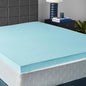 Amazon Basics Alternative Latex Queen Mattress Topper, Cooling Gel-Infused, CertiPUR-US Certified, 3 Inches, Blue