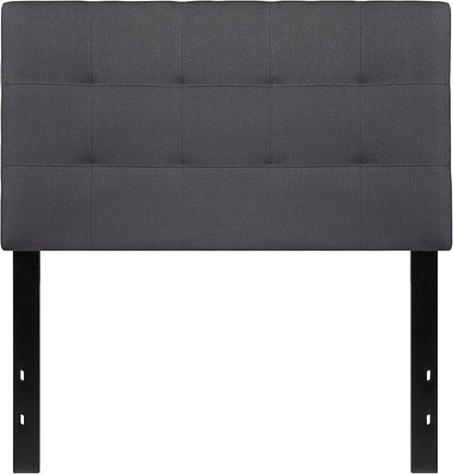Flash Furniture Bedford Tufted Upholstered Twin Size Headboard in Dark Gray Fabric