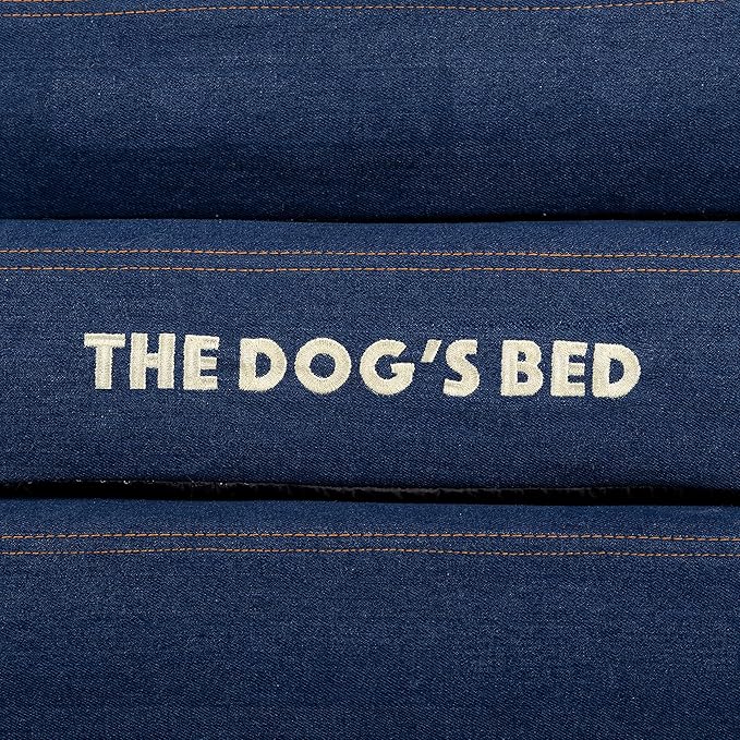 The Dog’s Bed, Med Blue Denim 30x23.5, Memory Foam, Pain Relief: Arthritis, Hip & Elbow Dysplasia, Post Surgery, Lameness, Supportive, Calming, Waterproof Washable Cover, Veterinary Approved-Mewly Pet