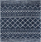 SAFAVIEH Arizona Shag Collection Area Rug - 3'2" Square, Slate Blue & Ivory, Moroccan Design, 1.6-inch Thick, Non-Shedding, Ideal for High Traffic Areas in Living Room, Bedroom, Dining (ASG741L-3SQ)