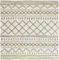 SAFAVIEH Arizona Shag Collection Accent Rug - 3'2" Square, Ivory & Green, Moroccan Design, Non-Shedding & Easy Care, 1.6-inch Thick, Ideal for The Living Room, Dining, Bedroom (ASG741Y)