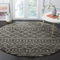 SAFAVIEH Arizona Shag Collection 8' Round Brown / Ivory ASG741B Moroccan Non-Shedding Living Room Bedroom Dining Room Entryway Plush 1.6-inch Thick Area Rug