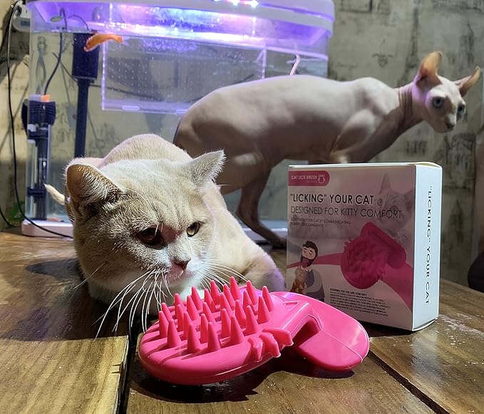 Cat Brush Shedding Grooming, Soft Massage Cat Tongue Brush, Licking Your Cat Like a Mama Cat to Comfort, Surprise Pet Gifts-Mewly Pet