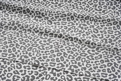 LANE LINEN 100% Organic Cotton Sheets Queen, 4-Piece Bed Sheets Queen Size Cotton, Luxury Sheets, Percale Weave,Breathable Bed Sheets Queen Size Deep Pockets Fits Upto 15" - Chetah Charcoal